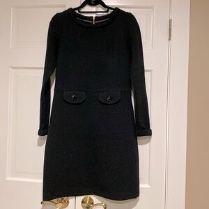 Boden Black Quilted Dress